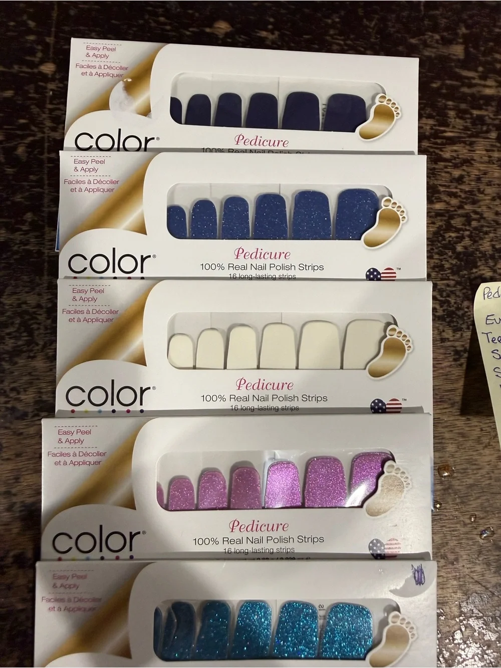 Color Street Pedicure Nail Polish Strip bundle (2)